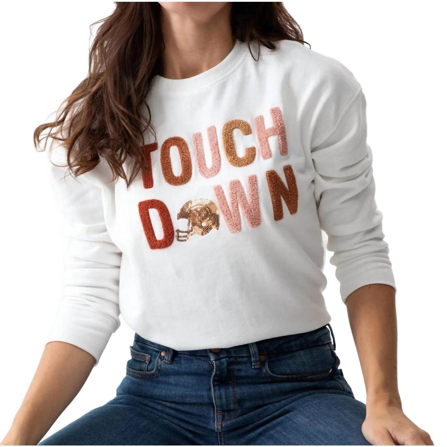 New Shiraleah Touchdown Sweatshirt In Ivory